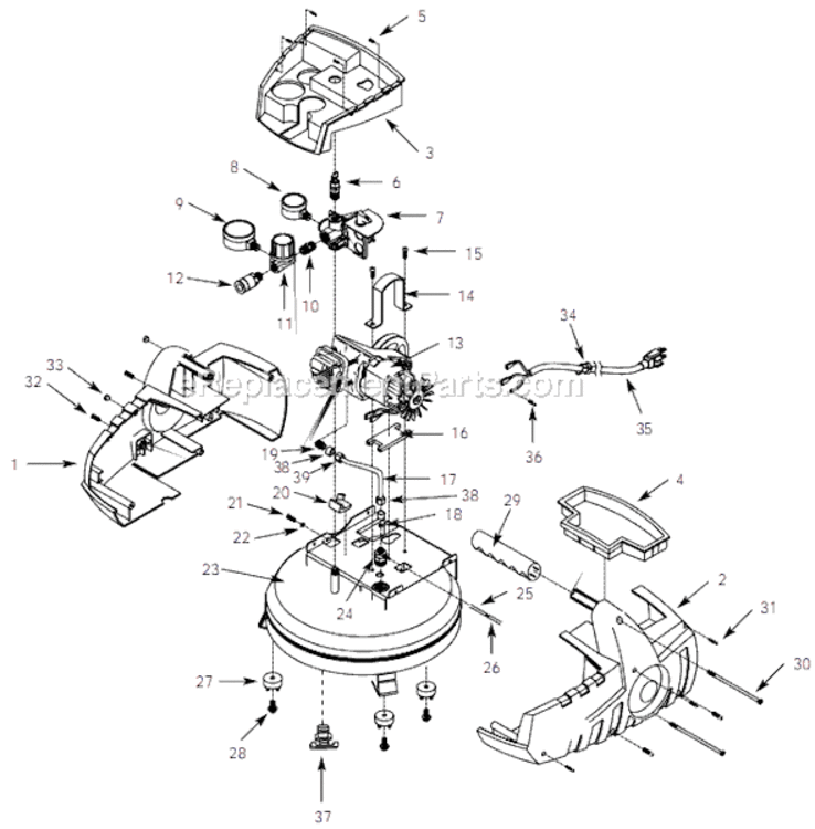 Page A Diagram and Parts List for FP005400 2001 Campbell Hausfeld Compressor